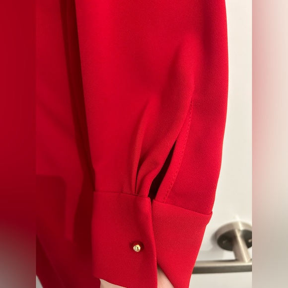 Zara Red Pleated Mini Dress XS - Picture 3 of 5